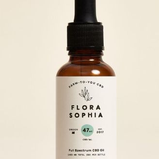 Amber dropper bottle of 47mg Full Spectrum CBD Tincture