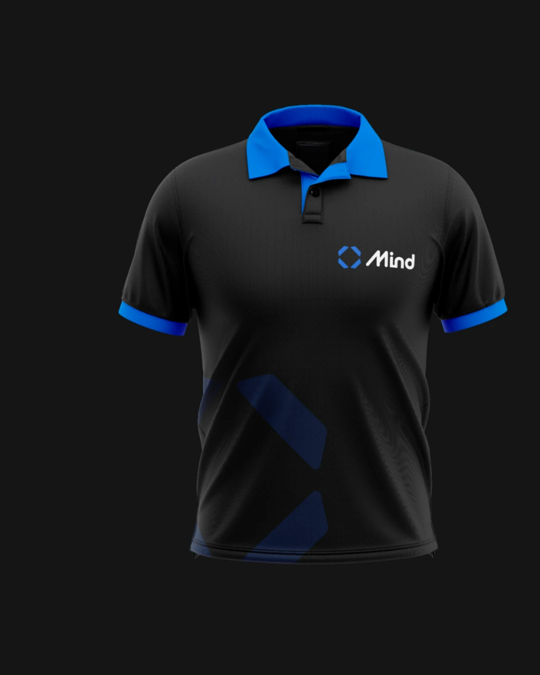 Camisas polo preta e branca com o logo da Mind