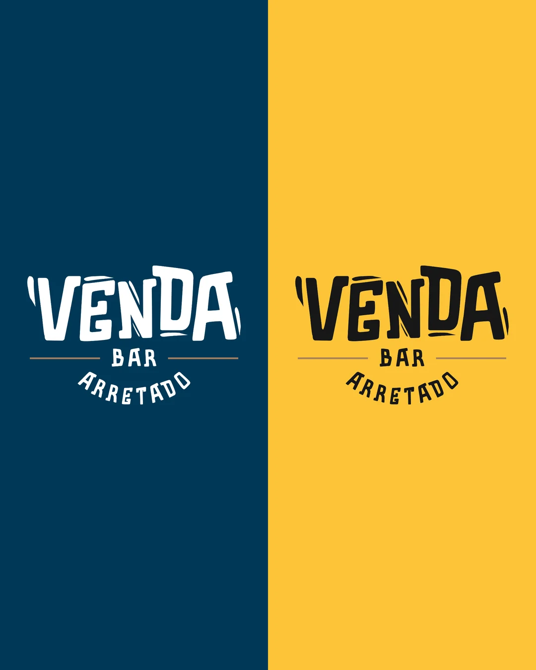 O logo em quatro faixas: azul, amarelo, preto e branco