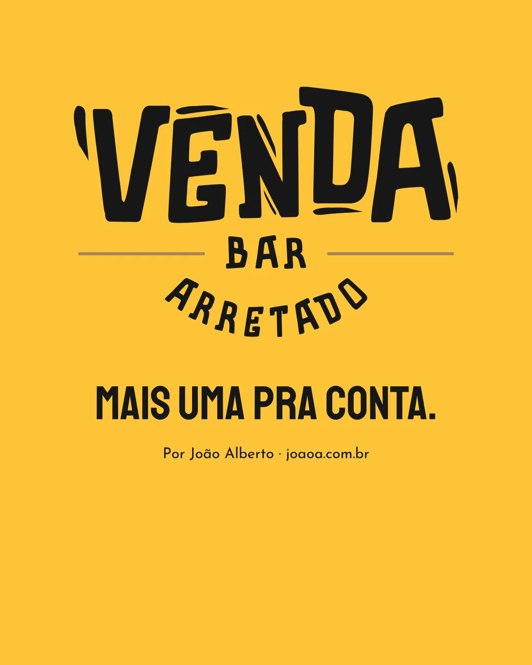 Logo do Venda em preto sobre amarelo e os créditos do projeto