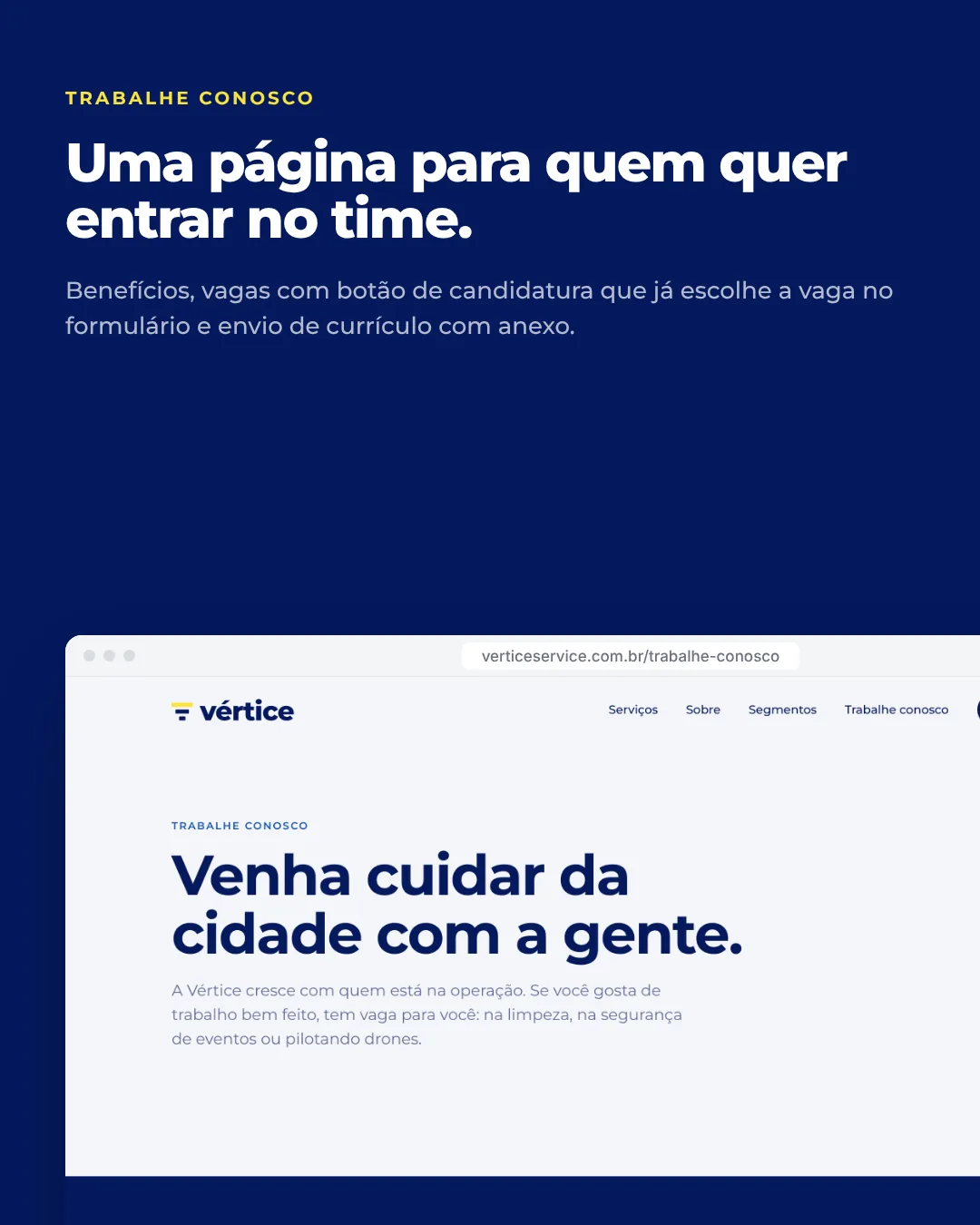 Uma página para quem quer entrar no time