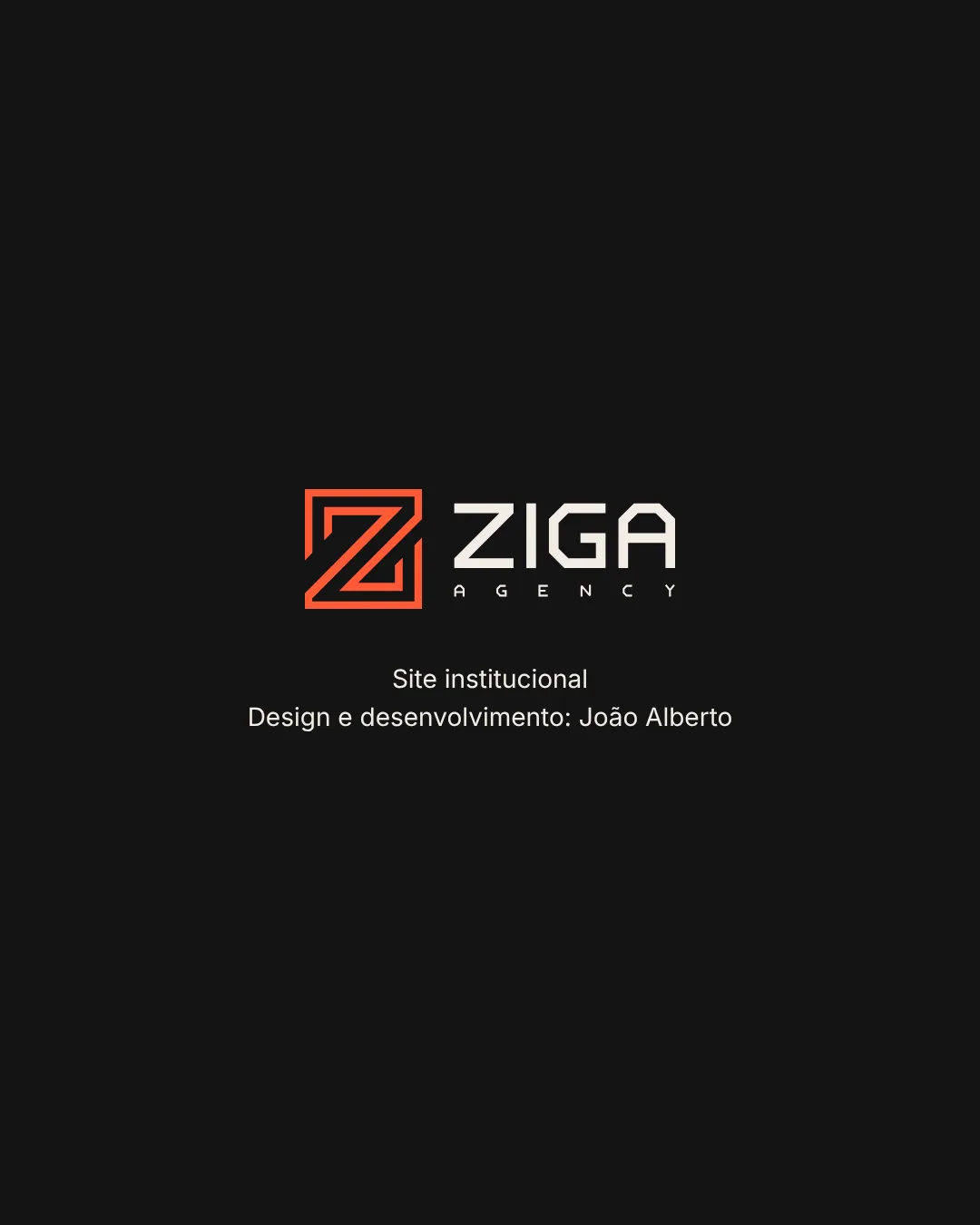 Ziga Agency logo and project credits