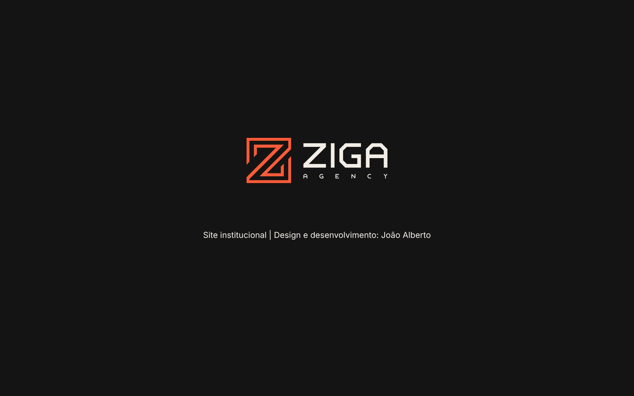 Ziga Agency logo and project credits