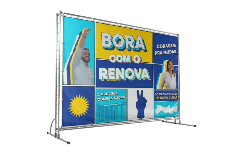 Aplicação da identidade visual em estrutura de comunicação externa
