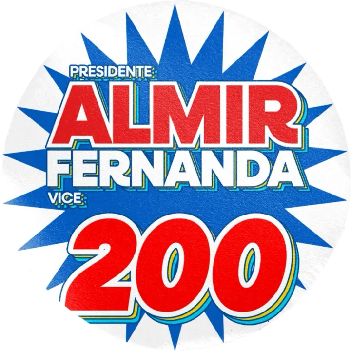 Adesivo circular Almir e Fernanda 200