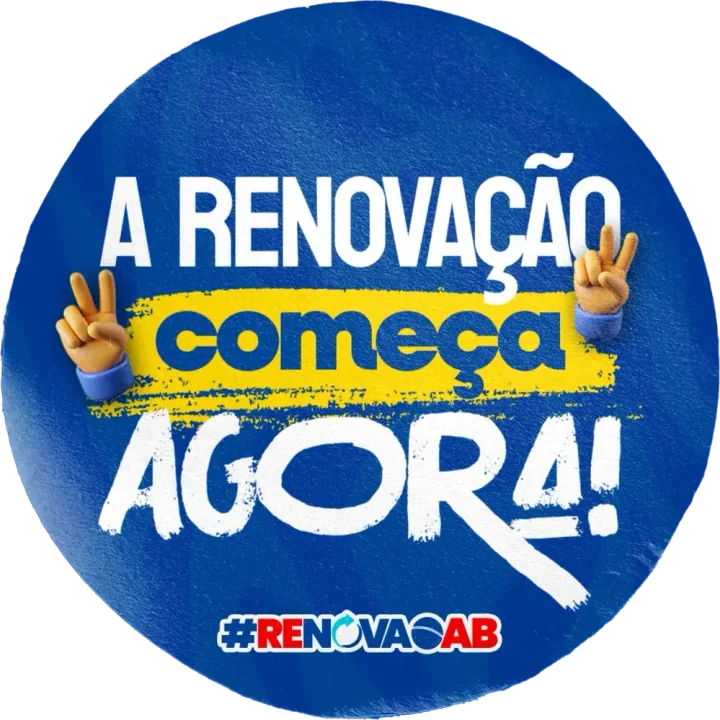 Adesivo circular com mensagem A renovação começa agora